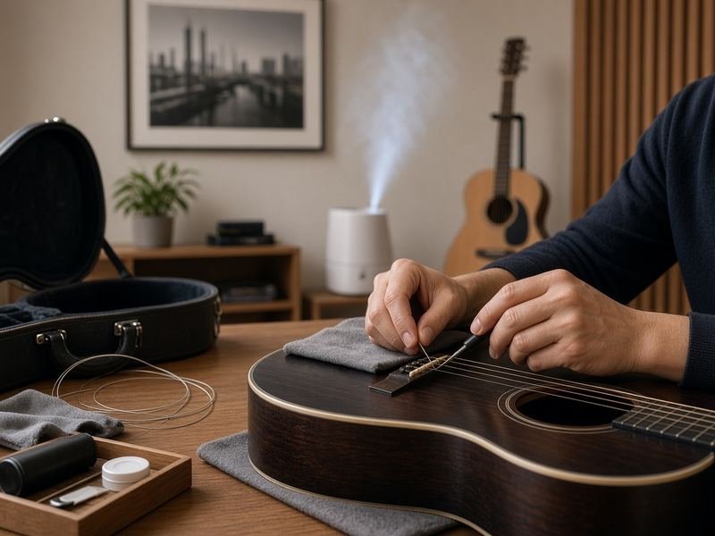 Instrument care at Studio Hazellane